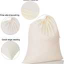 50 Pcs Muslin Burlap Bags with Drawstring 8 x 10 Inch, Small Cotton Pouches
