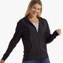 Hanes Women’s Slub Knit Full-Zip Hoodie, Textured Cotton Zip-Up T-Shirt Hoodie for Women, Size XL