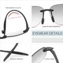2 Pairs Rimless Bifocal Reading Anti Blue Light UV Sunglasses Far and Near Dual Use Lightweight Eyewear for Men Women, +2.00