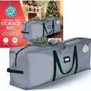 HOLIDAY SPIRIT Christmas Tree Storage Bag - Heavy-Duty Waterproof Christmas Tree Bag with Durable Reinforced Handles and Dual Zippers - Fits 7.5ft Tree, Protects from Dust and Moisture - Charcoal