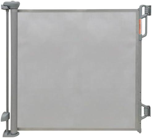 FSYGloryGlides Retractable Baby Gate, 55” Wide Mesh Safety Gate for Babies and Pets, 34” Tall, Easy One-Handed Use, Indoor & Outdoor Stair, Doorway, Hallway Fence