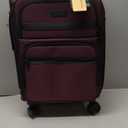 KROSER Softside Expandable Carry On Luggage with Spinner Wheels & Built-in TSA Lock, Durable Suitcase Rolling Luggage with USB Port, Carry-On 20-Inch, Burgundy