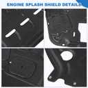 Engine Splash Shield Fit for Kia K5 2021-2025, Engine Under Cover Case Guard Front Splash Shields with Screw Hardware