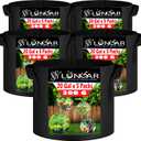 [2025 Upgraded] Plant Grow Bags - 20 Gallon 5 Packs Planter Pot, Thickest Aeration 300G Non-Woven Fabric, Reinforced Handles for Weatherproof Nursery Pot, Enhanced Double Seam