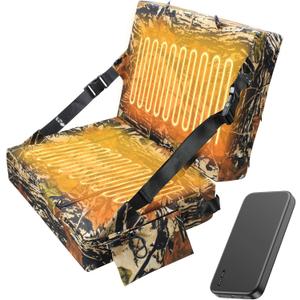 Heated Hunting Pad with 10000 mAh for Power Bank Deer Stand Outdoor Sport (Yellow)