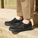 OrthoComfoot Men's Orthopedic Slip-On Loafers Walking Shoes: Casual Arch Support Loafers for Plantar Fasciitis, Comfortable Orthotic Dress Shoes for Foot and Heel Pain Relief 44