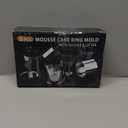 6 Pack Cake Ring Mold, Seamless Stainless Steel Round Mousse Cake Molds, Mousse Cake Ring, Baking Ring Molds, Food Ring Molds for Baking, Includes 6 Rings 1 Pusher and 1 Lifter, 2.9 x 2.1 Inch