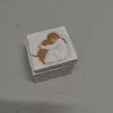 Willow Tree True, Truly a Friend, Box for Jewelry and Treasures with Bas-Relief Carving of Girl with Puppy Dog, Sculpted Hand-Painted Keepsake Box