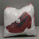 Franco Wizard of Oz Sequin Ruby Slippers Super Soft Plush Square Decorative Pillow, 16 in, (Officially Licensed Product) Collectibles