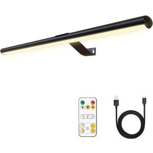 22'' Metal Art LED Display Light with 400LM, 3 Colors, Dimmable, Timer-OFF for Painting, Dartboard (Black)