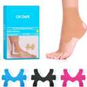 OK TAPE Precut Kinesiology Ankle Tape, 10 Pcs, Pain Relief, Prevent Ankle Sprain, Provide Support for Ankle Ligament, Elastic Athletic Tape, Breathable K Tape for daily use - Beige