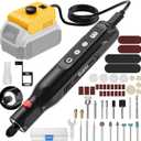 Ecarke Cordless Rotary Tool Kit Compatible with Dewalt 20V Battery, 25000RPM 5-Speed & 108 Accessories, Dog Nail Grinder with LED Light for DIY Crafts, Sanding, Engraving, Polishing, Tool Only