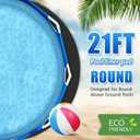 21-Foot Round Pool Pads for Above Ground Pool, Durable Geotextile Fabric Under Pool Liner Pad, Puncture Resistant Pool Ground Pad, Extend Liner Life, Black