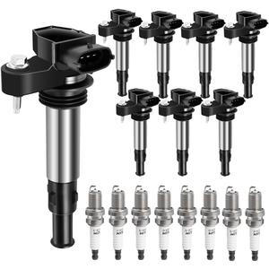 Set of 8 Ignition Coil Packs & Spark Plugs for 2007-2011 Cadillac DTS, 2007-2009 SRX, STS, XLR, 2007-2011 Buick Lucerne, UF543, 099700-0940