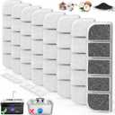 SIBAYS 8 Pack Dog Water Fountain Filters Replacement for SIBAYS 355oz/2.8Gal/10.5L Large Dog Water Fountain(FS70), Made of Activated Carbon and PP Cotton, Food Grade Water Fountain Filters (Model: L07)