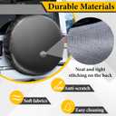 Spare Tire Cover, Waterproof PVC Thickening Leather Tire Wheel Covers, Tough Tire Wheel Protector, Universal Fit for Jeep, Trailer, RV, SUV, Truck, (Fits Entire Tire Diameters 25.6-27.2 Inch)