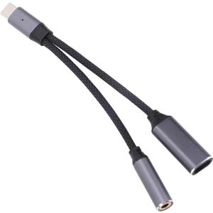 Tangxi Mens USB C Female Adapter for USB C Cable Ad Adapter at 3.5 Mm (Gray)