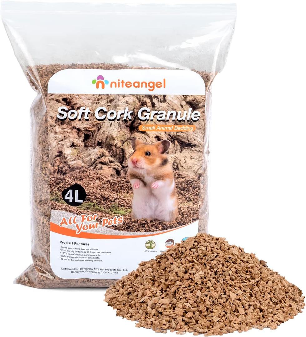 Niteangel Natural Coco/Cork Hamster Bedding Pet Litter for Dwarf Syrian Hamsters, Gerbils, mices, Degus or Other Small Animal Niteangel Natural Coco/Cork Hamster Bedding Pet Litter for Dwarf Syrian Hamsters, Gerbils, mices, Degus or Other Small Animal