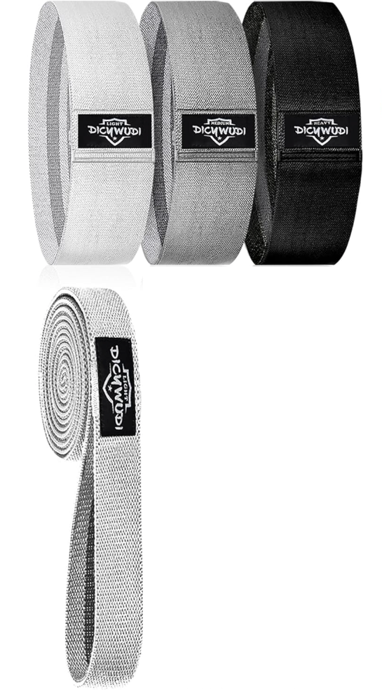 Fabric Resistance Bands for Working Out, 4 Pack Non-Slip Exercise Bands for Women and Men, Fabric Booty Bands for Home, Fitness, Pilates, Stretching