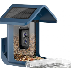 Hummingbird Feeder with Camera Solar Powered-Blue