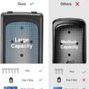 Puroma Lock Box, Large Key Lock Box Resettable Combination Code Lockbox, Portable Wall Mount Lockbox Security Safe Box for Outside Outdoor Home Office Door Handle House Key, Blue (1 Pack)