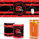 Football Fan Coffee Mug Cup and XL Gaming Mouse Pad Set Kansas City Desk Mat Themed Merch Shop Men Women Sport Stuff Gear Apparel Chiefs Team Decor Dad Boyfriend Bf Birthday Cool Christmas Xmas Gift