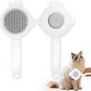 Zoocozy Cat Brush for Shedding, Dog Deshedding Brush, Pet Hair Removal Tool for Puppy Pitten(White)