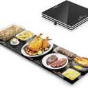 FEPPO Warming Trays for Buffets Party, Extra-Long 47"x15" 3-in-1 Modular Food Warmer with Independent Temp & Timer Control, Glass Food Warming Mat, Ideal for Catering & Gatherings