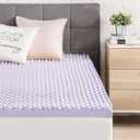 Best Price Mattress 3 Inch Egg Crate Memory Foam Mattress Topper with Soothing Lavender Infusion, CertiPUR-US Certified, Dorm Essentials, Twin