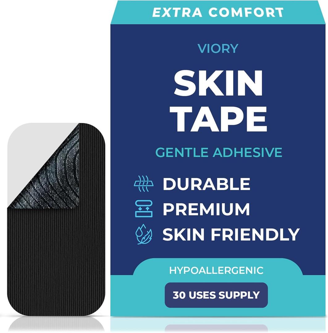 6 Pack VIORY Skin Tape (30 Ct) - Pain Free Removal, Hypoallergenic, Latex Free & Gentle - Skin Friendly Adhesive Cotton Tape