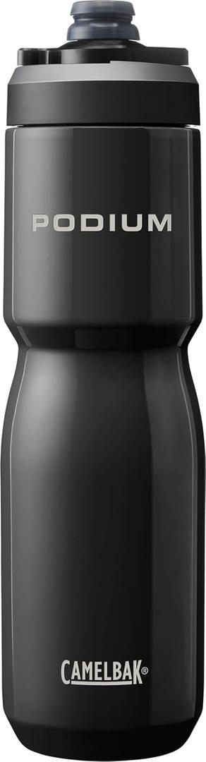 CamelBak Podium Steel Insulated Stainless Steel Bike Water Bottle Black, 22oz