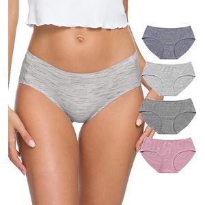 Wealurre Cotton Bikini Women's Breathable Panties Seamless Comfort Underwear 4pcs M