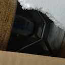 Motion Sensor Outdoor Flush Mount Ceiling Light, Industrial Glass Rustic Wood-Like Finish 2-Light Ceiling Lamp for Porch, Entryway, Garage, Timer and Sensitivity Adjustable (Wood-Like-Round)