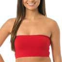 Womens Bandeau Tube Top – Seamless Strapless Bra Top Soft Stretch Comfortable Layering Crop Top XXL