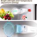 Mini Refrigerator with Freezer, 3.5 Cu. Ft. Small Fridge with Freezer 2 Door Mini Fridge with 7-Level Adjustable Thermostat Removable Shelves, Compact Refrigerator for Office/Dorm/College/RV, Silver