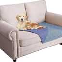 Ameritex Waterproof Dog Bed Cover Pet Blanket for Furniture Bed Couch Sofa Reversible (30x53 Inch (Pack of 1), Stoneblue+violetblue)