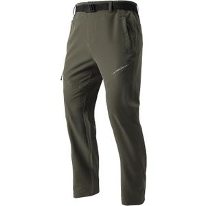 Men's Lightweight Hiking Pants Quick-Dry Waterproof Outdoor Cargo Pants with Stretchable Waist (Gray, XXL)
