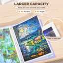 JoyCat 12 x 18 Art Portfolio Binder, 40 Pockets Display 80 Pages, Purple
