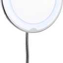 Rotating 10X Magnifying Makeup Mirror with Led Light and Strong Suction Cup 360 Degree Adjustable Vanity Mirror for Precise Eye Makeup and Facial Grooming in Bathroom or Travel
