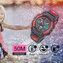 cofuo Kids Digital Sport Watch, Boys Girls Waterproof Sports Outdoor Watches Children Casual Electronic Analog Quartz Wrist Watches with Alarm Stopwatch
