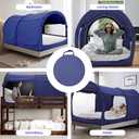 Alvantor Bed Canopy Bed Tents Dream Tents Privacy Space Full Size Sleeping Tents Indoor Pop Up Portable Frame Curtains Breathable Grey Cottage (Mattress Not Included) Reducing Light