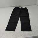 Runcati Mens Stretch Golf Pants Casual Slim Fit Dress Pants Elastic Waist Tapered Work Cropped Trousers (Medium, Black)