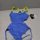 Speedo Women's Swimsuit One Piece Racerback Cut Out (10, Jacquard Sevres Blue)