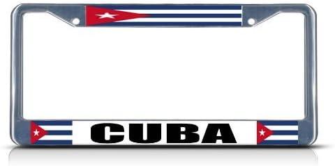 Fastasticdeals Cuba Cuban Flag License Plate Frame Tag Holder Cover
