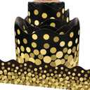Gold Confetti Scalloped Bulletin Board Borders for Classroom Decoration 36 Feet