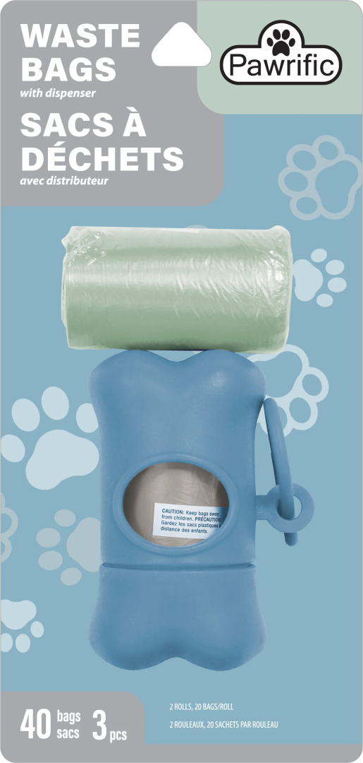 Pawrific Pet Waste Bags w/ Dispenser