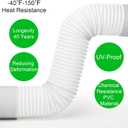 2 Pack Portable Air Conditioner Exhaust Vent Hose, Universal Flexible AC Hose with 5.9" Diameter, Anti-Clockwise Thread, Length up to 79"