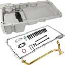 302-1 81074 LS Swap Retrofit Oil Pan Kit Compatible with GM Classic Car Muscle Car Trucks LS Gen III IV Aluminum 1955-87 Fits for LS1 LS2 LS3 LS6 LSX 4.8L 5.3L 5.7L 6.0L 6.2L Engines (Silver)