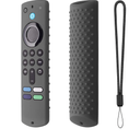 Hi Color Silicone Cover Compatible with 5.6 Inch Fire TV Stick (3rd Gen) Remote Firestick Remote Cover for Firesticksticktv Silicone Protective Case Sleeve (Dark Grey)