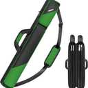 Pool Cue Case, Pool Stick Case 2x2 Holds 2 Sticks with 2 Accessory Zipper Pockets, Sturdy Polyester Pool Cue Carry Bag with Shoulder Strap Handle, Soft Billiard Cue Sling Bag for Men and Women